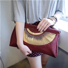 信封包韩版手拿包欧美简约流苏扇形手抓包批发新款女包