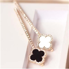 韩版发饰四叶草镶钻一字夹发夹边夹发饰饰品实体店批发