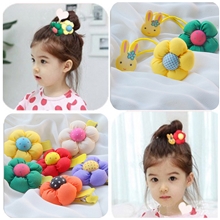 【天天限量购】儿童发饰发夹宝宝头饰五瓣花木兔子头绳/边夹MT10