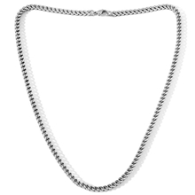 看图打版男子的4mm不锈钢盒路沿石链项链钛钢饰品外贸五金加工
