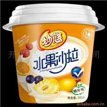 供应糖酒会热销240克桔子原汤奶酪水果沙拉