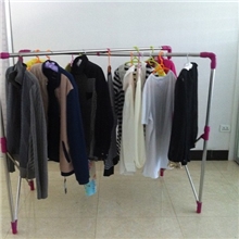 室内外两用多用伸缩免安装折叠晾衣架双杆伸缩晒衣架晾被架