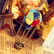 XL180名家批发空中梦想家复古炫彩热气球长款项链毛衣链