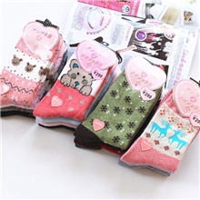 袜子批发厂家韩国卡通冬保暖加厚森系女袜兔羊毛袜十款可选