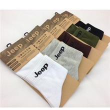 厂家批发jeep男士全棉袜子独立包装休闲男袜运动袜纯棉中筒袜