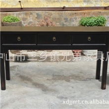 【热销产品】供中式仿古酒店工程样板房家具榆木做旧摆台