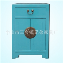 【热卖产品】供新中式酒店会所样板房实木家具榆木床头柜