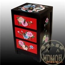 简单时尚全手工艺术家具三屉床头柜地柜储物柜