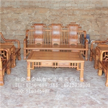 厂家直销仿明清古典红木家具刺猬紫檀素面背板汉宫沙发8件A019