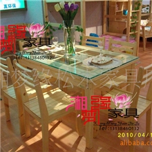 厂家直销订做松木家具松木餐桌餐台