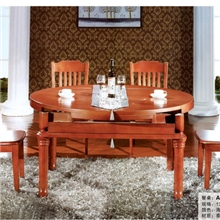 厂家直销圆餐桌实木餐桌椅橡木餐桌椅A802#款大圆桌南康橡木餐椅