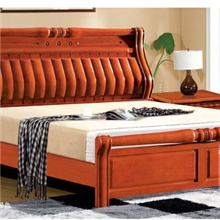 实木橡木床1.8米双人床8201款田园实木床酒店床卧室套房家具