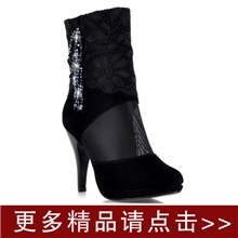 女靴厂家批发2013春秋季新款单靴蕾丝女短靴正品镂空靴子一件代发