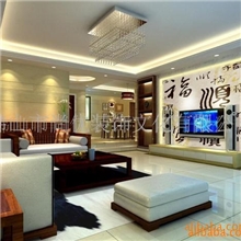 供应新中式电视背景墙，现代风格马赛克电视背景墙优势性价比