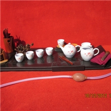 简写文天然整块乌金石茶盘石头茶盘变色龙三合一组合套装
