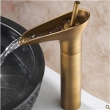 新款特价艺术台盆配套仿古镀金龙头古铜酒杯水龙头