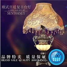欧式奢华古典台灯/客厅卧室床头蕾丝布艺台灯批发/礼品台灯