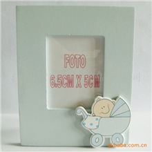 儿童相框台式木相框，粉蓝粉红卡通相框，家居装饰相框