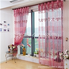 单独帘头绣花窗纱柯桥窗帘批发零剪