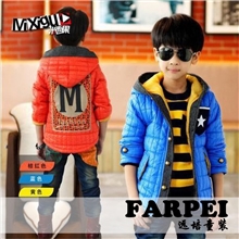 2013冬季新款童棉衣男童时尚韩版纯色连帽棉衣男童棉衣厂家直批