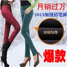 2013新款韩版时尚打底裤秋冬加厚打底裤批发女士加绒保暖裤