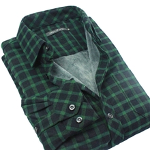 2013秋冬季新款男装时尚休闲加绒保暖青少年修身格子衬衫