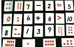 厂家直销教学用品数学教具双面数字小卡片