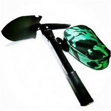 野营必备/可折叠多功能工兵铲/锹/镐/锯野营锹带指南针野营铲