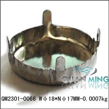 供应工艺品亚克力装饰配件玻璃珠垫25圆爪铁