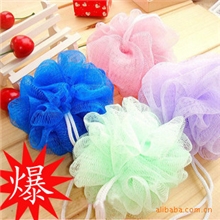 2554韩国可爱彩色沐浴球/浴擦/浴花洗澡必备／洗浴用品颜色随机