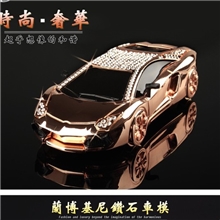 长期供货厂家直销混批新款镶钻金属车模兰博基尼香水座