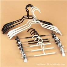 韩版高档防滑浸塑衣架黑白色塑料衣挂高档服装店衣架