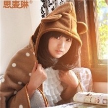 思麦琳百变披毯懒宅人披肩袖毯加厚空调多用毯-咖啡色