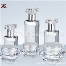 厂家供应亚克力钻石乳液瓶化妆瓶亚克力塑料膏霜瓶亚克力塑料