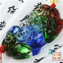 幻海琉璃|供应琉璃车挂，貔貅车挂，避邪作用，