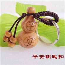 小额批发平安福禄葫芦钥匙扣木质钥匙扣挂件厂家批发定做