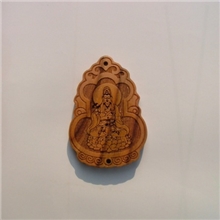 厂家生产桃木工艺品饰品坐莲观音可免费加印logo