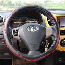 厂家直销新款缝制头层牛皮车方向盘套汽车把套一件批发