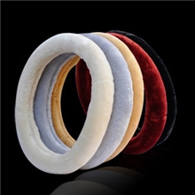 汽车方向盘套把套高档毛绒把套高仿羊毛方向盘套