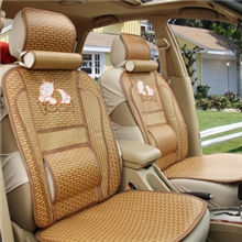 特价竹编竹席汽车坐垫夏季可爱卡通趴趴熊夏天座垫车垫通用