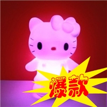 现货供应潮流宝贝卡通玩具灯发光玩具七彩KT小夜灯地摊货源