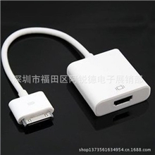 苹果ipad3iphone4s转换转接线配件ipad2toHDMI转高清电视