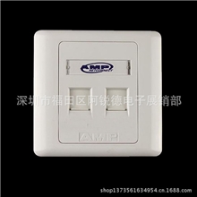 AMP豪华加厚型面板安普双口面板86型信息面板