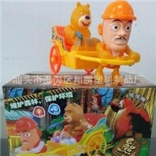 【乐美玩具】伙拼灯光音乐熊出没拉车卡通玩具批发9.9元玩具
