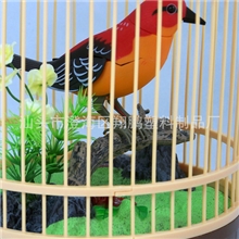 【乐美玩具】伙拼507西骑士声控鸟笼仿真鸟笼电动声控鸟笼批发