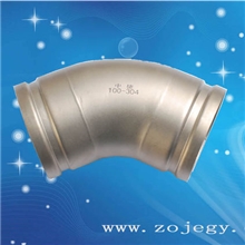 薄壁不锈钢管件沟槽式45度弯头