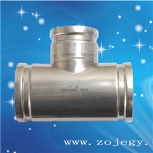 薄壁不锈钢管件沟槽式异径三通接头