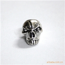 暴牙骷髅头镀古银刀坠饰品挂件坠子珠子可来样定做sk-050