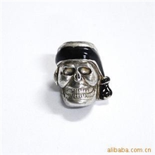 黑色海盗头骷髅头吊坠装饰品厂家直销批发sk042
