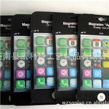 【厂家直销】iPhone图标冰箱贴，苹果iPhone滴胶磁性贴（现货）